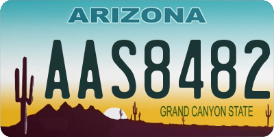AZ license plate AAS8482
