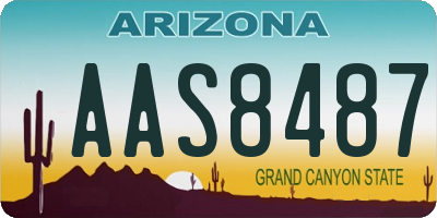 AZ license plate AAS8487