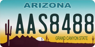 AZ license plate AAS8488