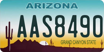 AZ license plate AAS8490