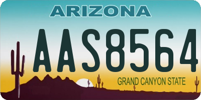 AZ license plate AAS8564