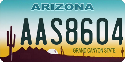 AZ license plate AAS8604