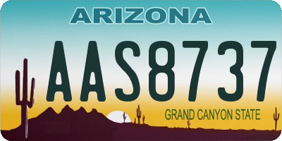 AZ license plate AAS8737