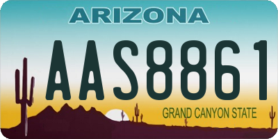 AZ license plate AAS8861