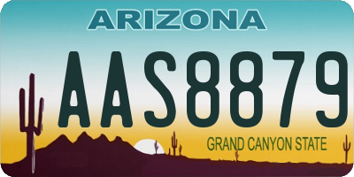 AZ license plate AAS8879