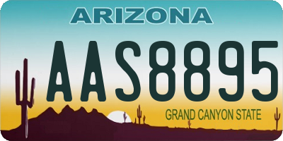 AZ license plate AAS8895