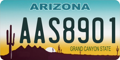 AZ license plate AAS8901