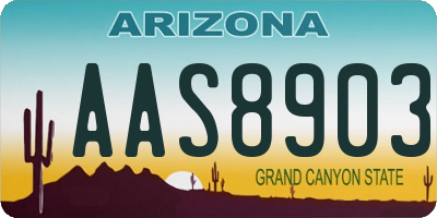 AZ license plate AAS8903