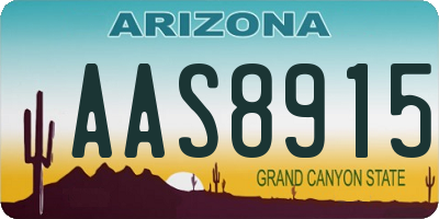 AZ license plate AAS8915
