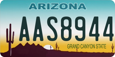 AZ license plate AAS8944