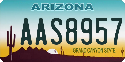 AZ license plate AAS8957