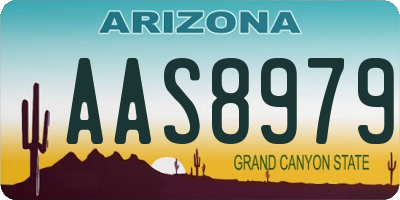 AZ license plate AAS8979