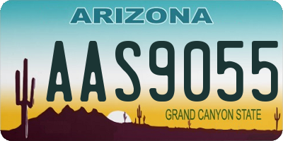 AZ license plate AAS9055