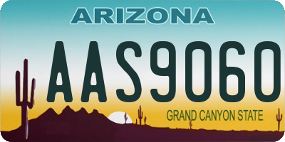 AZ license plate AAS9060