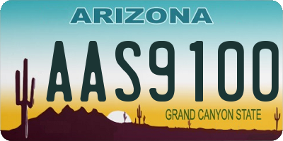 AZ license plate AAS9100