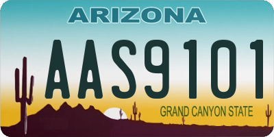 AZ license plate AAS9101