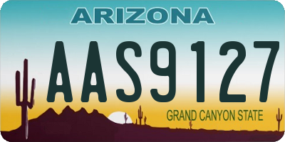 AZ license plate AAS9127
