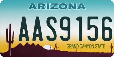 AZ license plate AAS9156