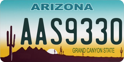 AZ license plate AAS9330