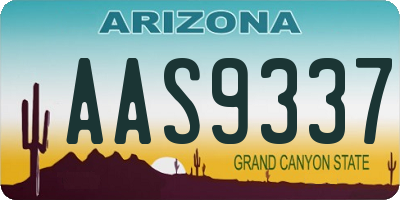 AZ license plate AAS9337