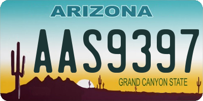 AZ license plate AAS9397
