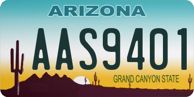 AZ license plate AAS9401