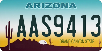 AZ license plate AAS9413