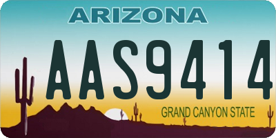 AZ license plate AAS9414