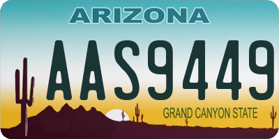 AZ license plate AAS9449