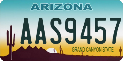 AZ license plate AAS9457