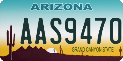 AZ license plate AAS9470