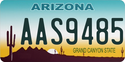 AZ license plate AAS9485