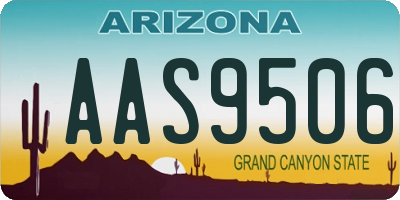 AZ license plate AAS9506