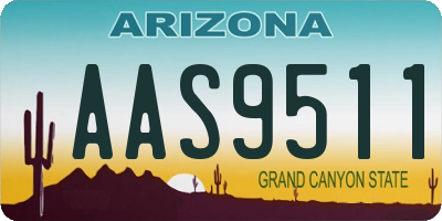 AZ license plate AAS9511