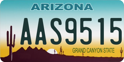 AZ license plate AAS9515