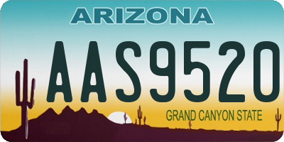 AZ license plate AAS9520