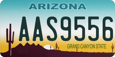 AZ license plate AAS9556