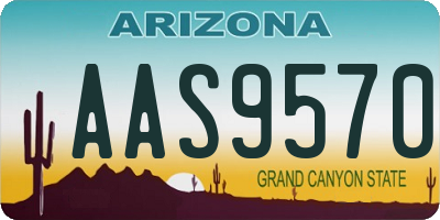 AZ license plate AAS9570
