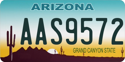 AZ license plate AAS9572