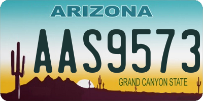 AZ license plate AAS9573