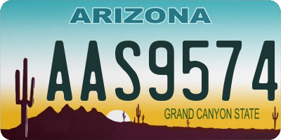 AZ license plate AAS9574