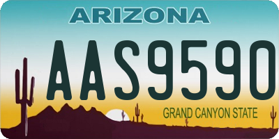 AZ license plate AAS9590