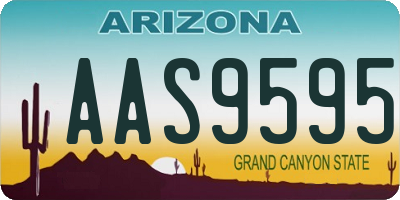 AZ license plate AAS9595