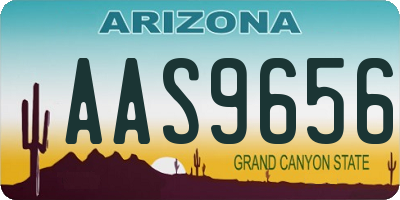 AZ license plate AAS9656