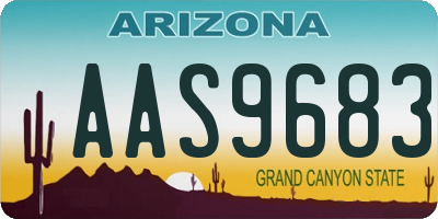 AZ license plate AAS9683
