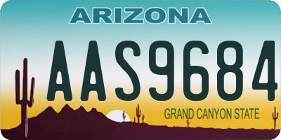 AZ license plate AAS9684