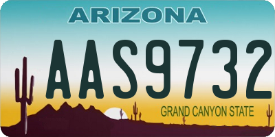 AZ license plate AAS9732