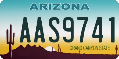 AZ license plate AAS9741