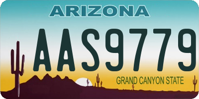 AZ license plate AAS9779