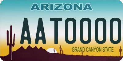 AZ license plate AAT0000